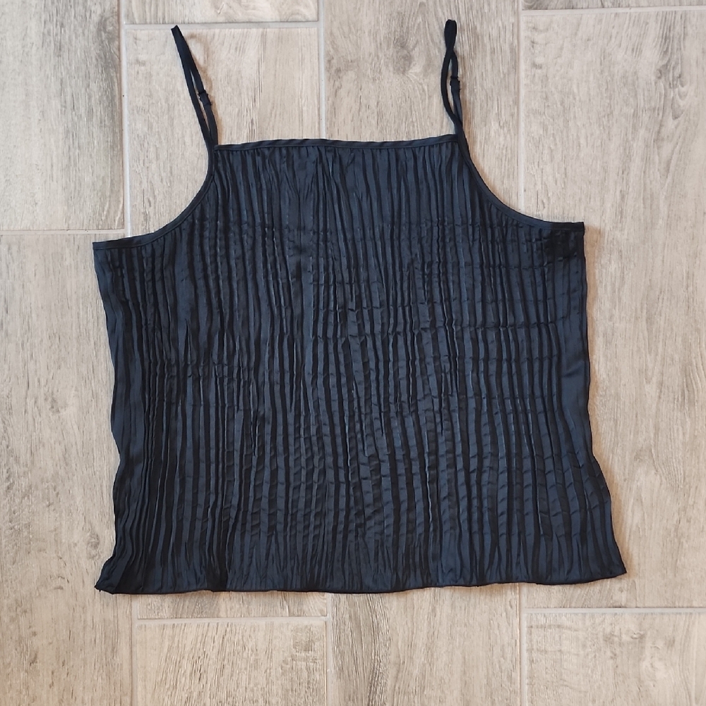 A New Day Black Ribbed Sleeveless Camisole